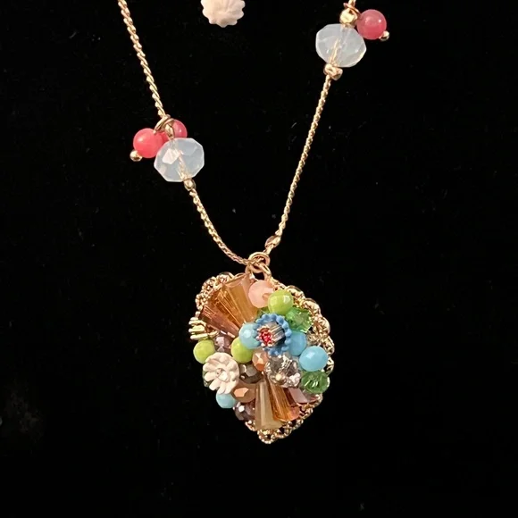 Betsy Johnson Multi-Color Beaded Necklace - Picture 2 of 8